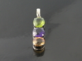 Citrine, Amethyst & Peridot Pendants with 18k White Gold