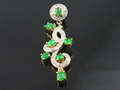 Jade & Diamond Pendants with 18k Yellow Gold