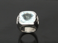 Aquamarine & Diamond  Ring with 925 Silver