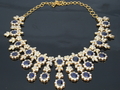 Sapphire & Diamond  Necklace with Yellow Gold