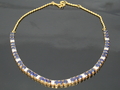 Sapphire & Diamond  Necklace with Yellow Gold