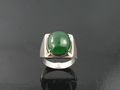 Jade Ring with 20 K White Gold
