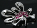 Ruby Brooch with White Gold