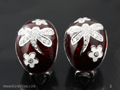 Silver Earring Enamel CZ