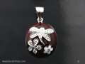 Silver Pendant Enamel  CZ