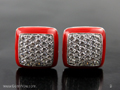 Silver Earring Enamel CZ