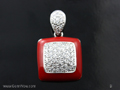 Silver Pendant Enamel CZ