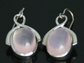 Rose Quartz Earrings with 925 Silver