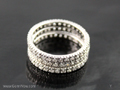 Diamond Ring with White Gold 18K [ size 6.5 ]