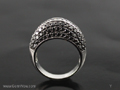 Black Diamond Ring with Yellow Gold 18K [ size 6.5 ]