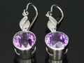 Amethyst Earrings with 925 Silver