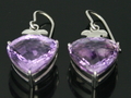 Amethyst Earrings with 925 Silver