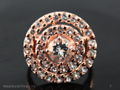 White Sapphire Ring with Rose Gold 18k [ size7]