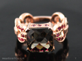 Smoky Quartz,Pink Sapphire Ring with Rose Gold 18K [ size 7 ]