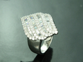 Silver and CZ Ring  Size 58