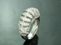 Silver and CZ Ring  Size 55