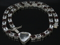Garnet and Topaz Necklace with 925 Silver